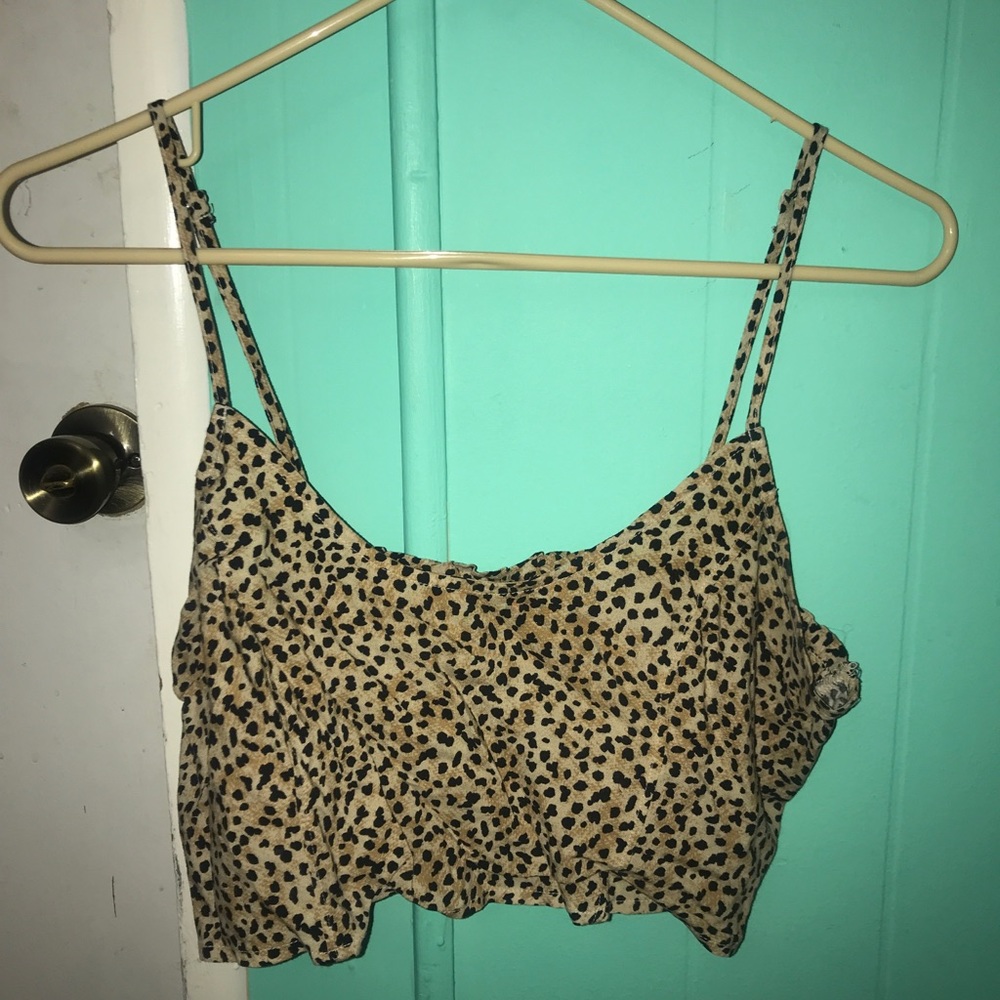 Urban Outfitters cheetah print bandeau bralette